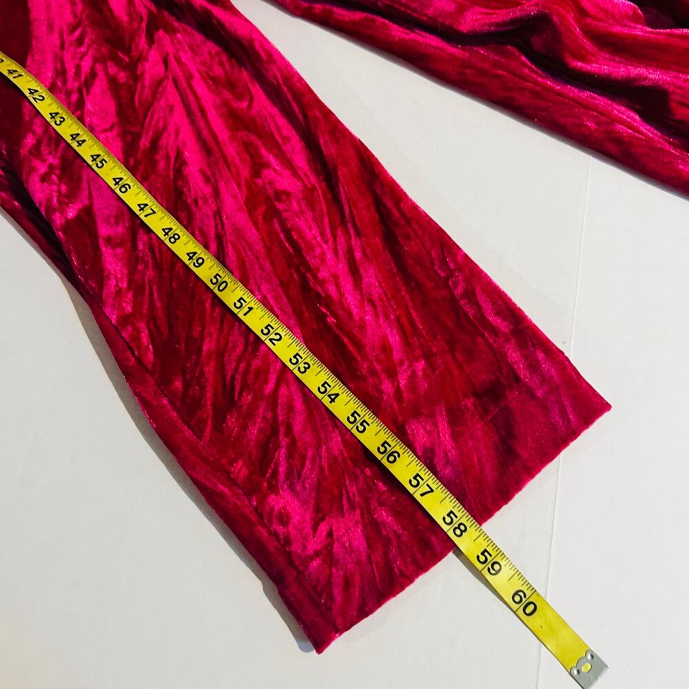 A New Day Pink Crushed Velvet Long Sleeve Jumpsuit Size L Large - Picture 4 of 7